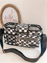 Load image into Gallery viewer, Black Checkered Stroller Caddy